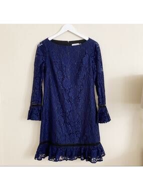 BOGO Eliza J Navy Lace Dress Size 4 Nwot